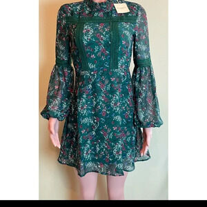 Free Generation medium teal floral dress